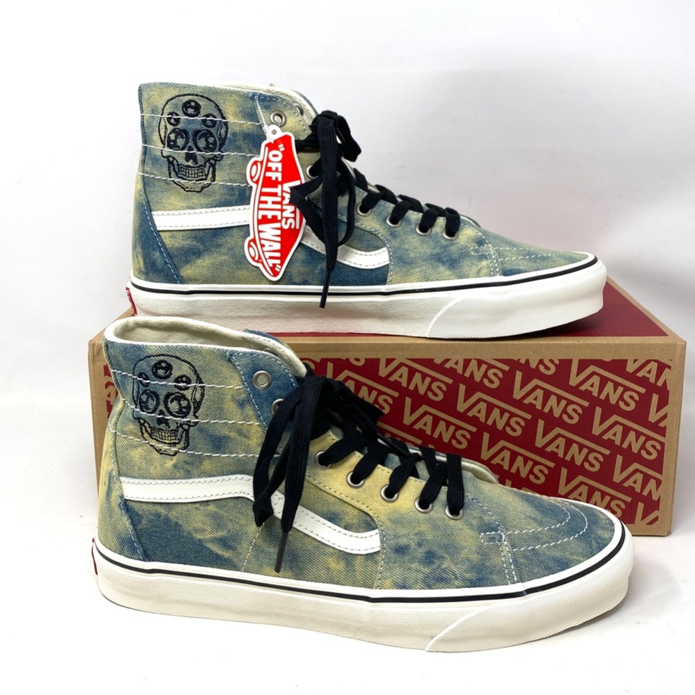 VANS Sk8-Hi Tapered Shoes High Top Denim Olive Men’s Size Sneakers VN0A5KRUY33 - Picture 3 of 9
